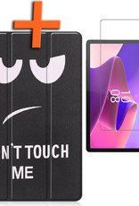 Nomfy Hoes Geschikt voor Lenovo Tab P11 Pro Hoes Tri-fold Tablet Hoesje Case Met Uitsparing Geschikt voor Lenovo Pen Met Screenprotector - Hoesje Geschikt voor Lenovo Tab P11 Pro Hoesje Hardcover Bookcase - Don't Touch Me