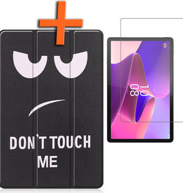 Nomfy Nomfy Lenovo Tab P11 Pro (2e Gen) Hoesje Met Uitsparing Apple Pencil Met Screenprotector - Don't Touch Me