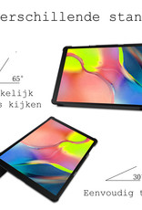 BASEY. Hoesje Geschikt voor Samsung Galaxy Tab A 10.1 2019 Hoes Case Tablet Hoesje Tri-fold - Hoes Geschikt voor Samsung Tab A 10.1 2019 Hoesje Hard Cover Bookcase Hoes - Zwart