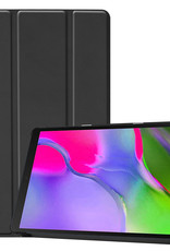 Nomfy Hoes Geschikt voor Samsung Galaxy Tab A 10.1 2019 Hoes Tri-fold Tablet Hoesje Case Met Screenprotector - Hoesje Geschikt voor Samsung Tab A 10.1 2019 Hoesje Hardcover Bookcase - Zwart
