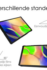 NoXx Hoesje Geschikt voor Samsung Galaxy Tab A 10.1 2019 Hoesje Case Hard Cover Hoes Book Case Met Screenprotector - Zwart