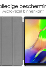 NoXx Hoesje Geschikt voor Samsung Galaxy Tab A 10.1 2019 Hoesje Case Hard Cover Hoes Book Case Met Screenprotector - Zwart