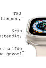 Hoes Geschikt Voor Apple Watch Ultra Hoesje Siliconen Case 49 mm - Geschikt Voor Apple Watch Ultra Hoes - Transparant