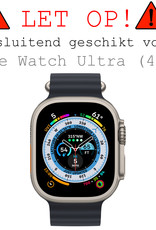 Hoes Geschikt Voor Apple Watch Ultra Hoesje Siliconen Case 49 mm - Geschikt Voor Apple Watch Ultra Hoes - Transparant