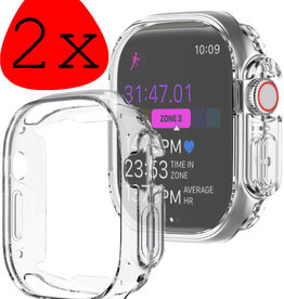 BASEY. BASEY. Apple Watch Ultra Hoesje Siliconen Transparant - 49 mm - 2 PACK
