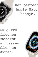 BASEY. Hoes Geschikt voor Apple Watch Ultra Hoesje Siliconen Case - Hoesje Geschikt voor Apple Watch Ultra (49 mm) Hoes - Transparant - 2 Stuks