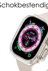 NoXx Hoes Geschikt voor Apple Watch Ultra Siliconen Case - Hoesje Geschikt voor Apple Watch Ultra (49 mm) Hoesje Cover Case - Transparant