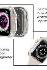 Hoes Geschikt Voor Apple Watch Ultra Siliconen Case 49 mm - Geschikt Voor Apple Watch Ultra Hoesje Cover Case - Transparant