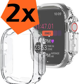 Nomfy Nomfy Apple Watch Ultra Hoesje Siliconen Transparant - 49 mm - 2 PACK