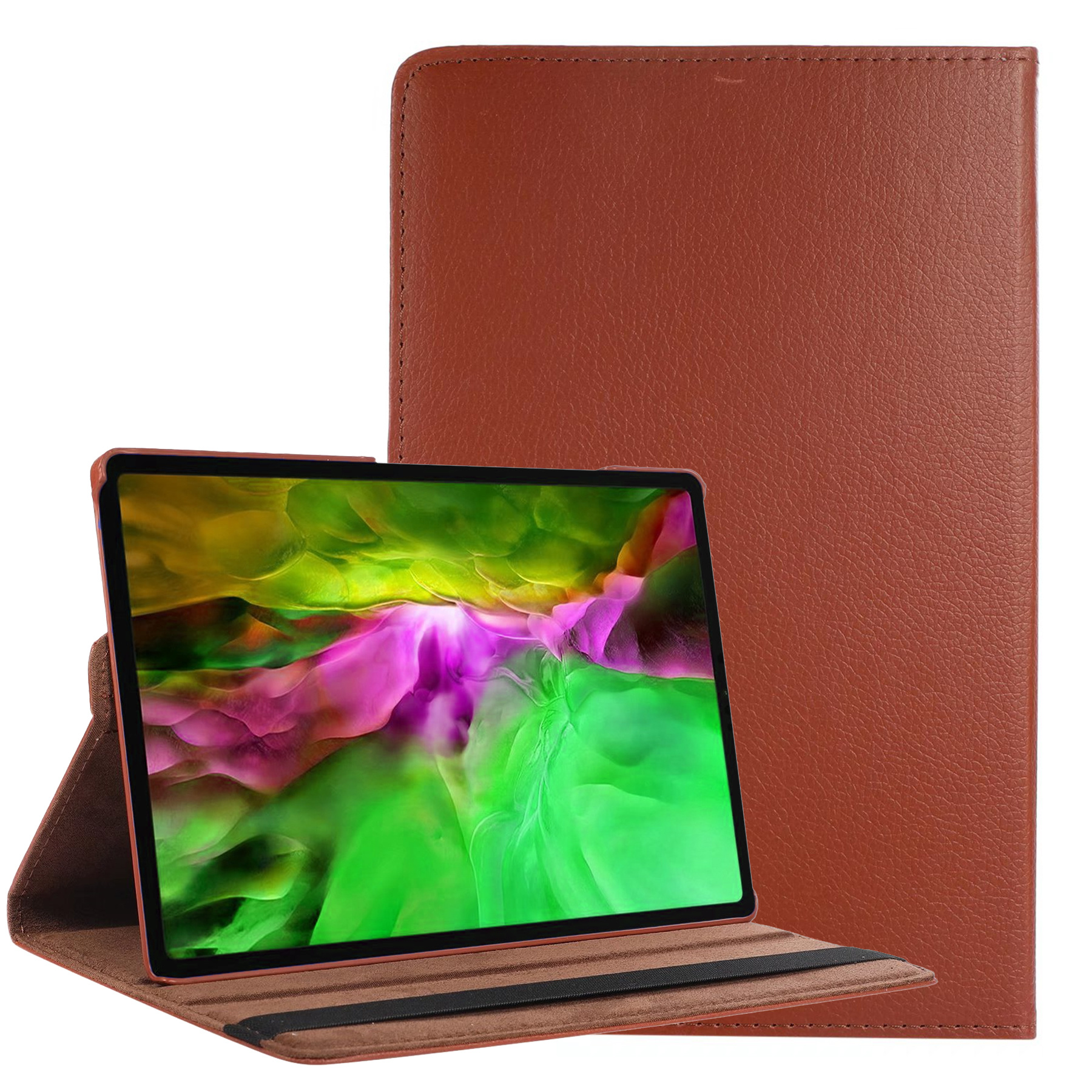 BASEY. Hoesje Geschikt voor Samsung Galaxy Tab A8 Hoes Case Hoesje 360 Draaibaar - Hoes Geschikt voor Samsung Tab A8 Hoesje Cover Draaibaar - Bruin