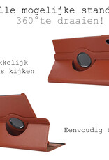 BASEY. Hoesje Geschikt voor Samsung Galaxy Tab A8 Hoes Case Hoesje 360 Draaibaar - Hoes Geschikt voor Samsung Tab A8 Hoesje Cover Draaibaar - Bruin