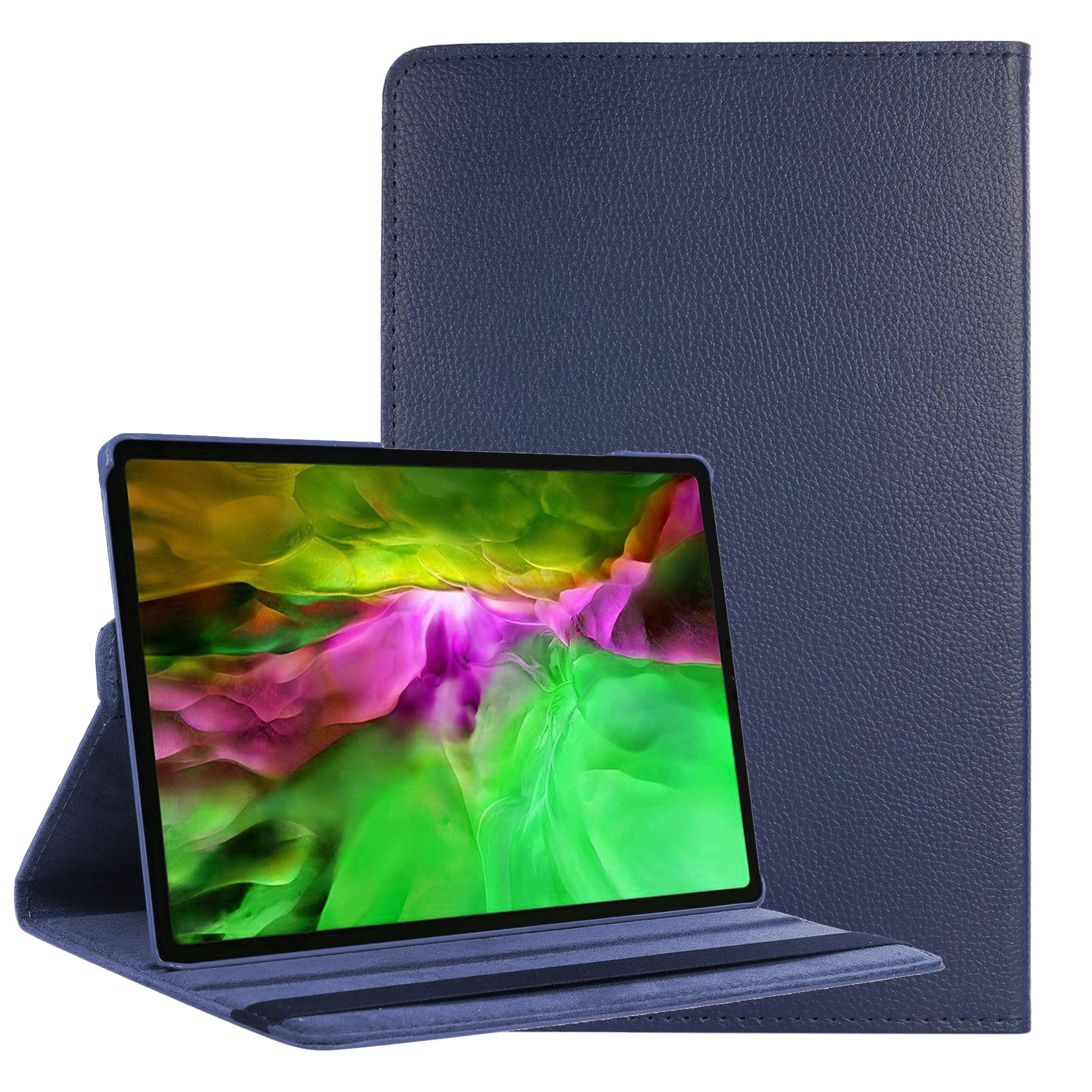 BASEY. Hoesje Geschikt voor Samsung Galaxy Tab A8 Hoes Case Hoesje 360 Draaibaar - Hoes Geschikt voor Samsung Tab A8 Hoesje Cover Draaibaar - Donkerblauw