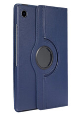 BASEY. Hoesje Geschikt voor Samsung Galaxy Tab A8 Hoes Case Hoesje 360 Draaibaar - Hoes Geschikt voor Samsung Tab A8 Hoesje Cover Draaibaar - Donkerblauw