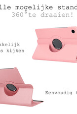 BASEY. Hoesje Geschikt voor Samsung Galaxy Tab A8 Hoes Case Hoesje 360 Draaibaar - Hoes Geschikt voor Samsung Tab A8 Hoesje Cover Draaibaar - Lichtroze