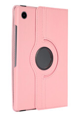 BASEY. Hoesje Geschikt voor Samsung Galaxy Tab A8 Hoes Case Hoesje 360 Draaibaar - Hoes Geschikt voor Samsung Tab A8 Hoesje Cover Draaibaar - Lichtroze