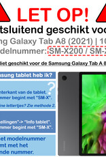 BASEY. Hoesje Geschikt voor Samsung Galaxy Tab A8 Hoes Case Hoesje 360 Draaibaar - Hoes Geschikt voor Samsung Tab A8 Hoesje Cover Draaibaar - Rood