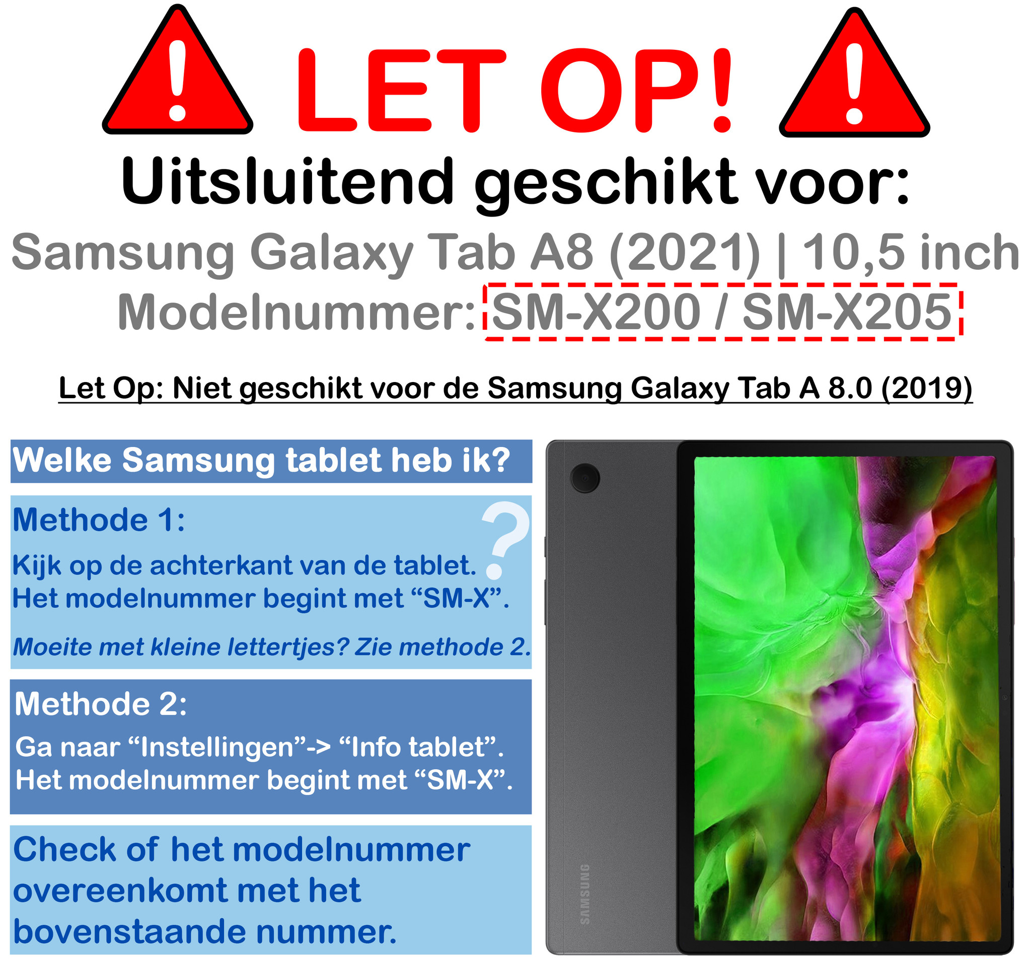 BASEY. Hoesje Geschikt voor Samsung Galaxy Tab A8 Hoes Case Hoesje 360 Draaibaar - Hoes Geschikt voor Samsung Tab A8 Hoesje Cover Draaibaar - Rood