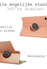 BASEY. Hoesje Geschikt voor Samsung Galaxy Tab A8 Hoes Case Hoesje 360 Draaibaar - Hoes Geschikt voor Samsung Tab A8 Hoesje Cover Draaibaar - Rosé goud