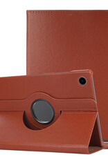 NoXx Hoesje Geschikt voor Samsung Galaxy Tab A8 Hoes Case Hard Cover 360 Draaibaar Hoesje - Bruin