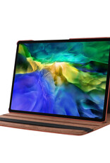 NoXx Hoesje Geschikt voor Samsung Galaxy Tab A8 Hoes Case Hard Cover 360 Draaibaar Hoesje - Bruin