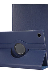 NoXx Hoesje Geschikt voor Samsung Galaxy Tab A8 Hoes Case Hard Cover 360 Draaibaar Hoesje - Donkerblauw