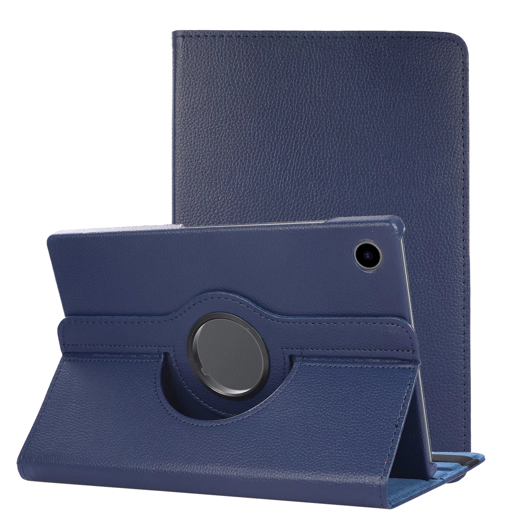 NoXx Hoesje Geschikt voor Samsung Galaxy Tab A8 Hoes Case Hard Cover 360 Draaibaar Hoesje - Donkerblauw