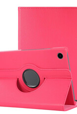 NoXx Hoesje Geschikt voor Samsung Galaxy Tab A8 Hoes Case Hard Cover 360 Draaibaar Hoesje - Donkerroze