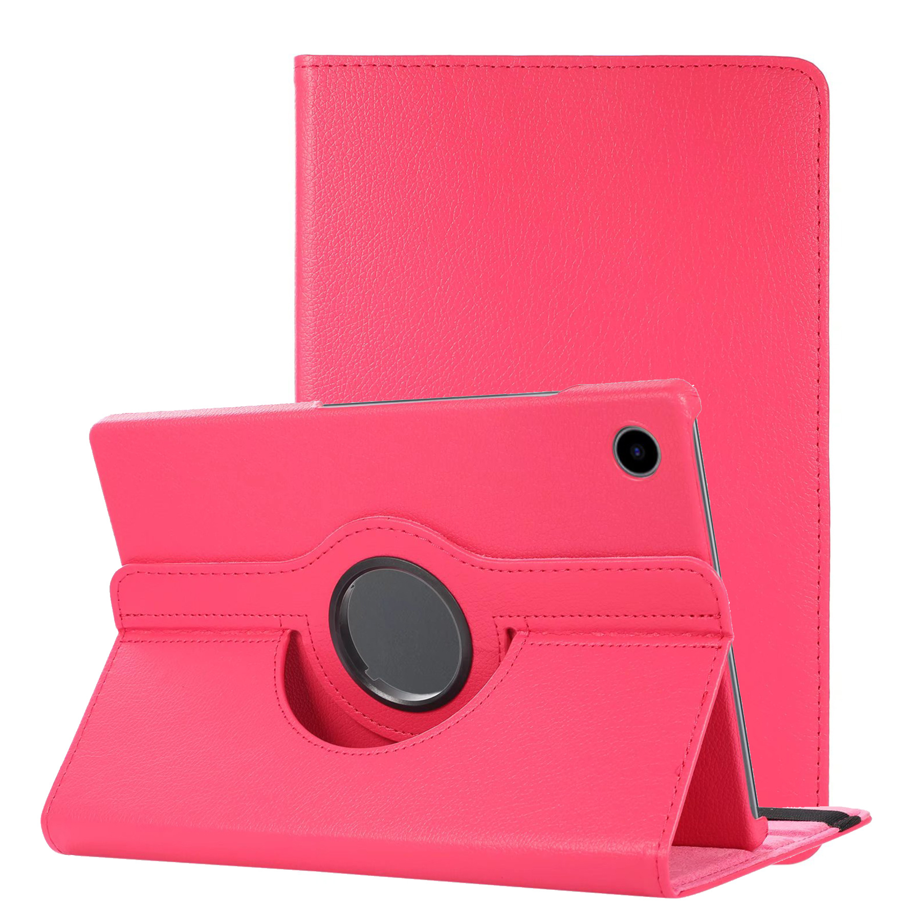 NoXx Hoesje Geschikt voor Samsung Galaxy Tab A8 Hoes Case Hard Cover 360 Draaibaar Hoesje - Donkerroze