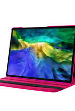 NoXx Hoesje Geschikt voor Samsung Galaxy Tab A8 Hoes Case Hard Cover 360 Draaibaar Hoesje - Donkerroze