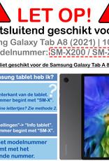 NoXx Hoesje Geschikt voor Samsung Galaxy Tab A8 Hoes Case Hard Cover 360 Draaibaar Hoesje - Donkerroze