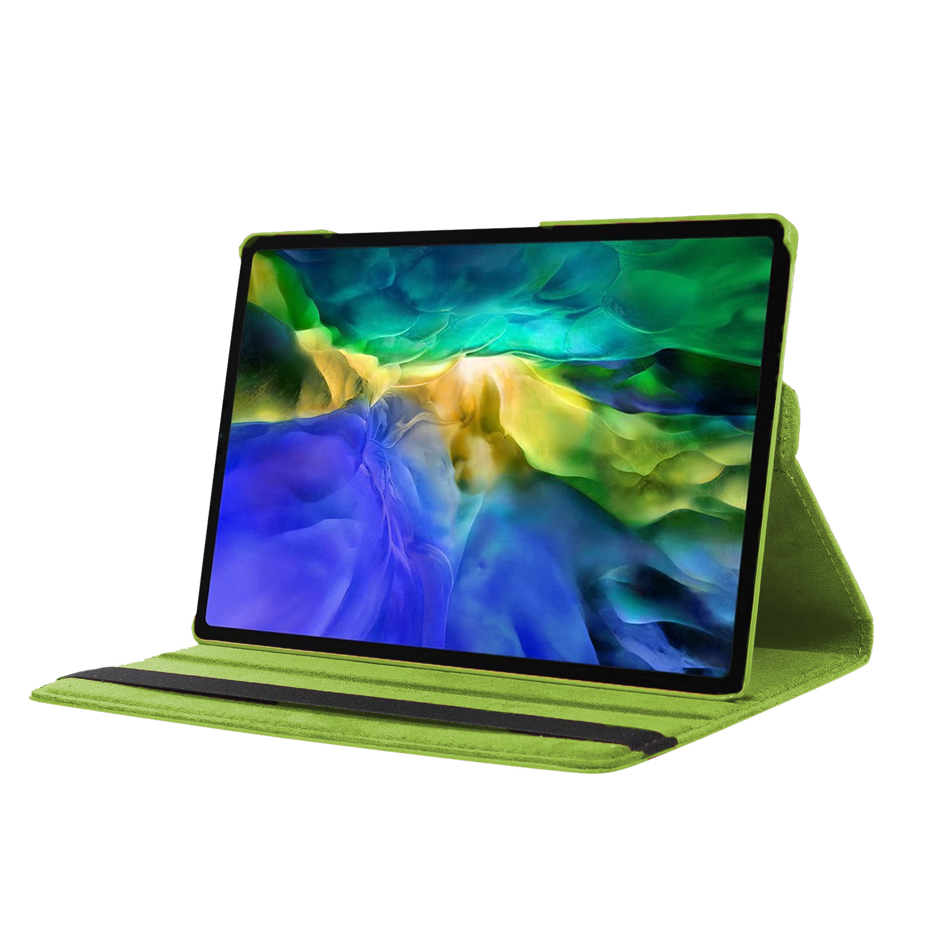 NoXx Hoesje Geschikt voor Samsung Galaxy Tab A8 Hoes Case Hard Cover 360 Draaibaar Hoesje - Groen