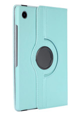 NoXx Hoesje Geschikt voor Samsung Galaxy Tab A8 Hoes Case Hard Cover 360 Draaibaar Hoesje - Lichtblauw