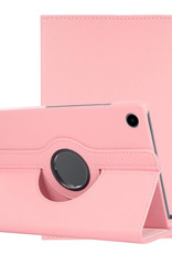 NoXx Hoesje Geschikt voor Samsung Galaxy Tab A8 Hoes Case Hard Cover 360 Draaibaar Hoesje - Lichtroze