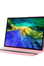 NoXx Hoesje Geschikt voor Samsung Galaxy Tab A8 Hoes Case Hard Cover 360 Draaibaar Hoesje - Lichtroze