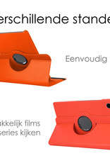 NoXx Hoesje Geschikt voor Samsung Galaxy Tab A8 Hoes Case Hard Cover 360 Draaibaar Hoesje - Oranje