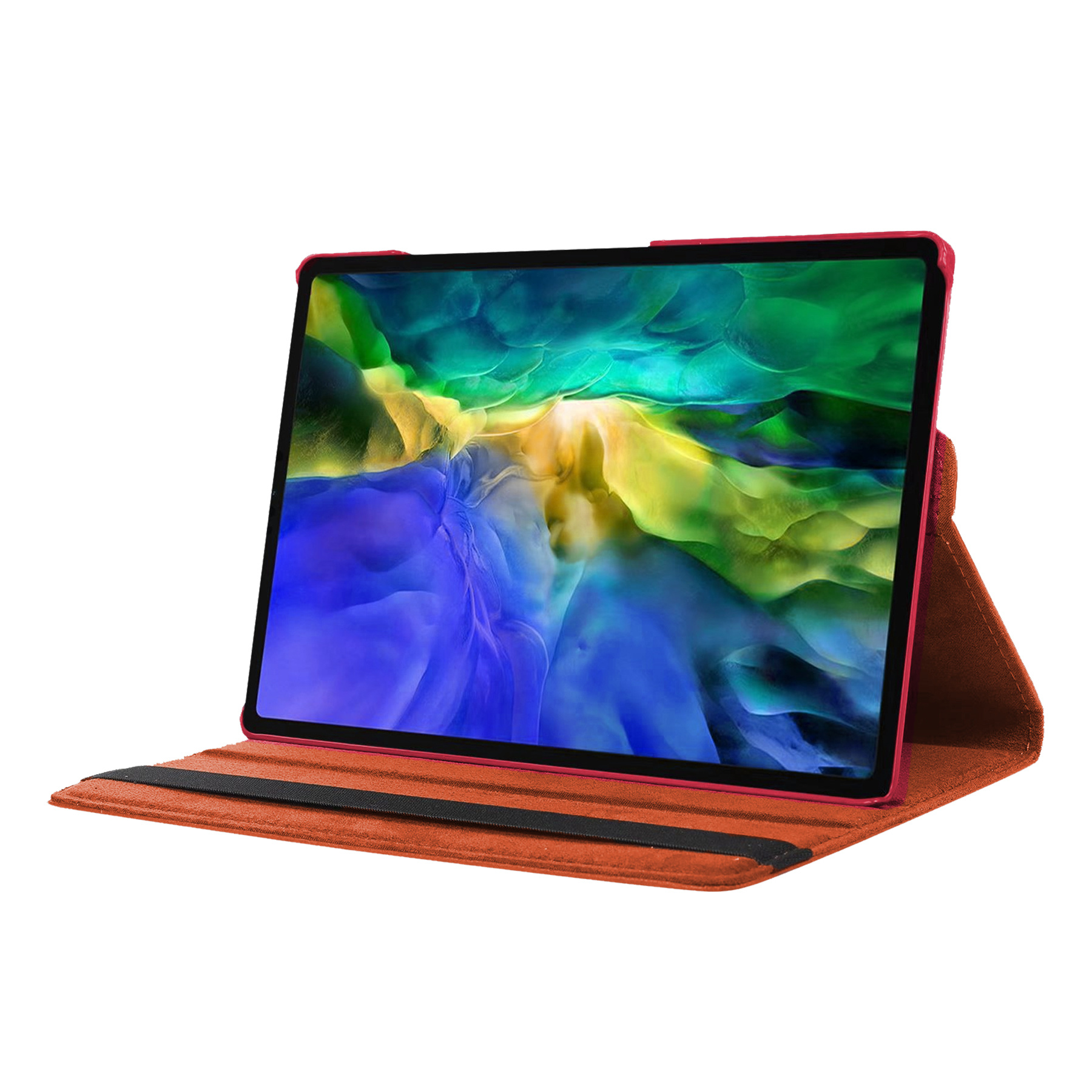 NoXx Hoesje Geschikt voor Samsung Galaxy Tab A8 Hoes Case Hard Cover 360 Draaibaar Hoesje - Oranje