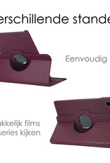 NoXx Hoesje Geschikt voor Samsung Galaxy Tab A8 Hoes Case Hard Cover 360 Draaibaar Hoesje - Paars