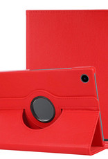 NoXx Hoesje Geschikt voor Samsung Galaxy Tab A8 Hoes Case Hard Cover 360 Draaibaar Hoesje - Rood