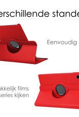 NoXx Hoesje Geschikt voor Samsung Galaxy Tab A8 Hoes Case Hard Cover 360 Draaibaar Hoesje - Rood