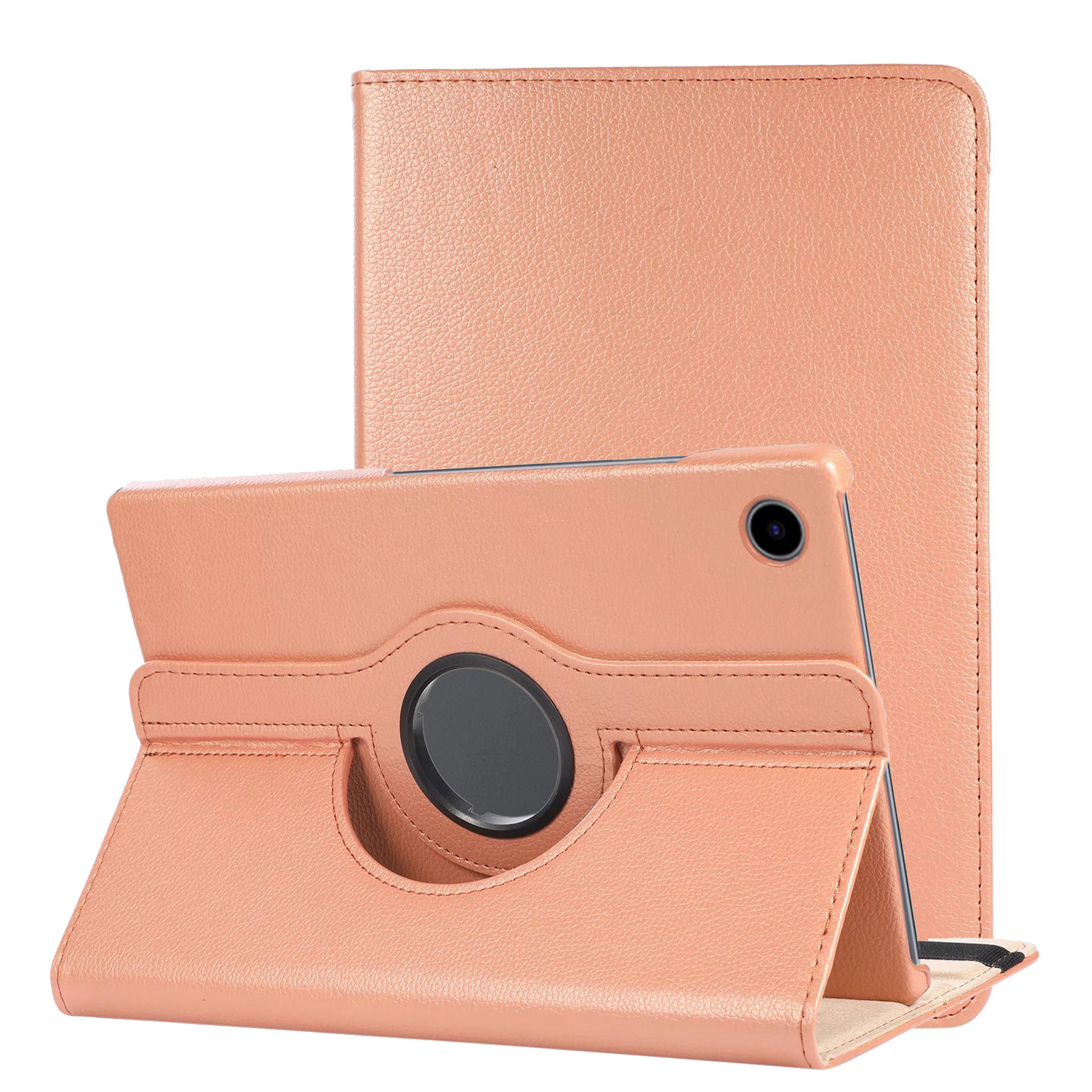 NoXx Hoesje Geschikt voor Samsung Galaxy Tab A8 Hoes Case Hard Cover 360 Draaibaar Hoesje - Rosé goud