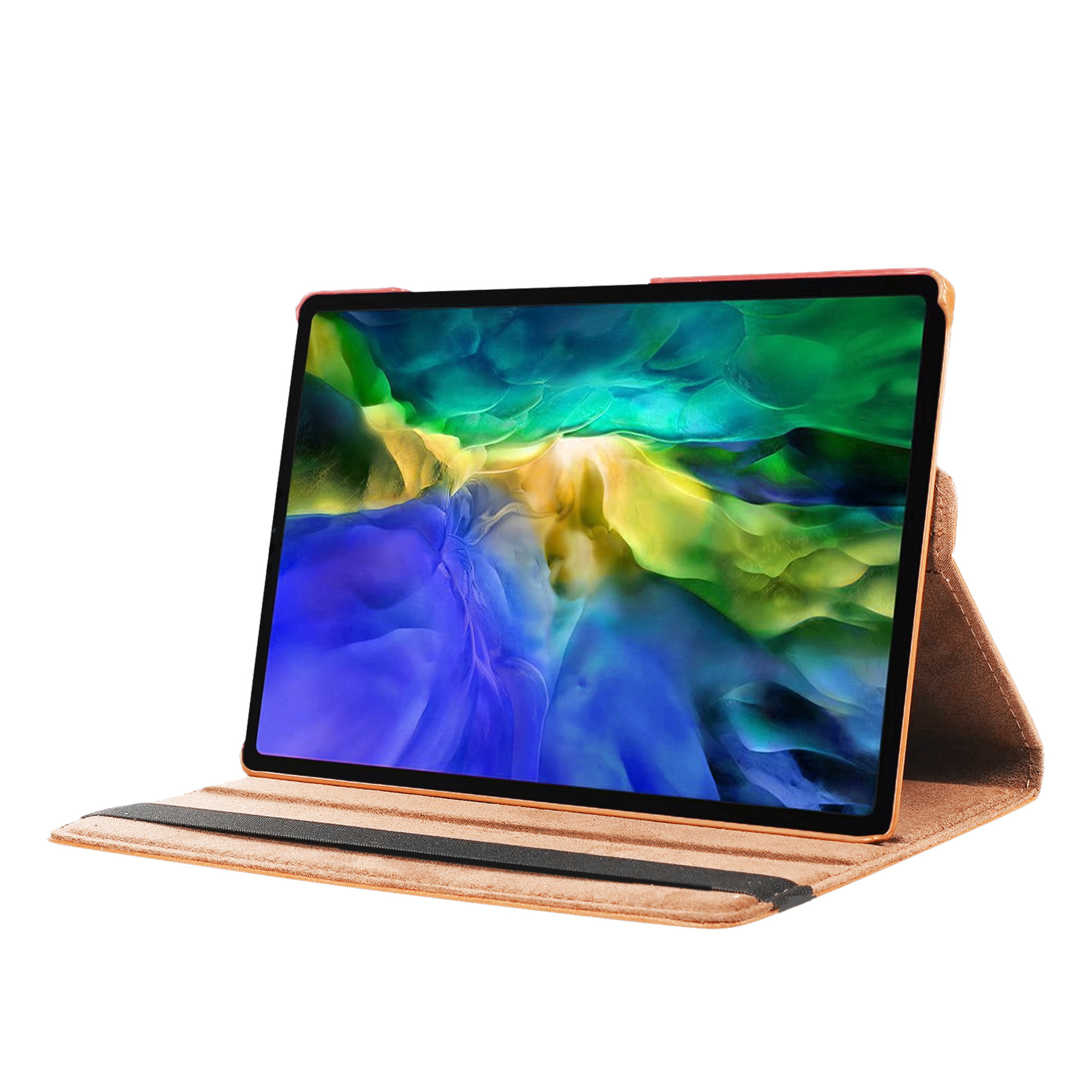 NoXx Hoesje Geschikt voor Samsung Galaxy Tab A8 Hoes Case Hard Cover 360 Draaibaar Hoesje - Rosé goud