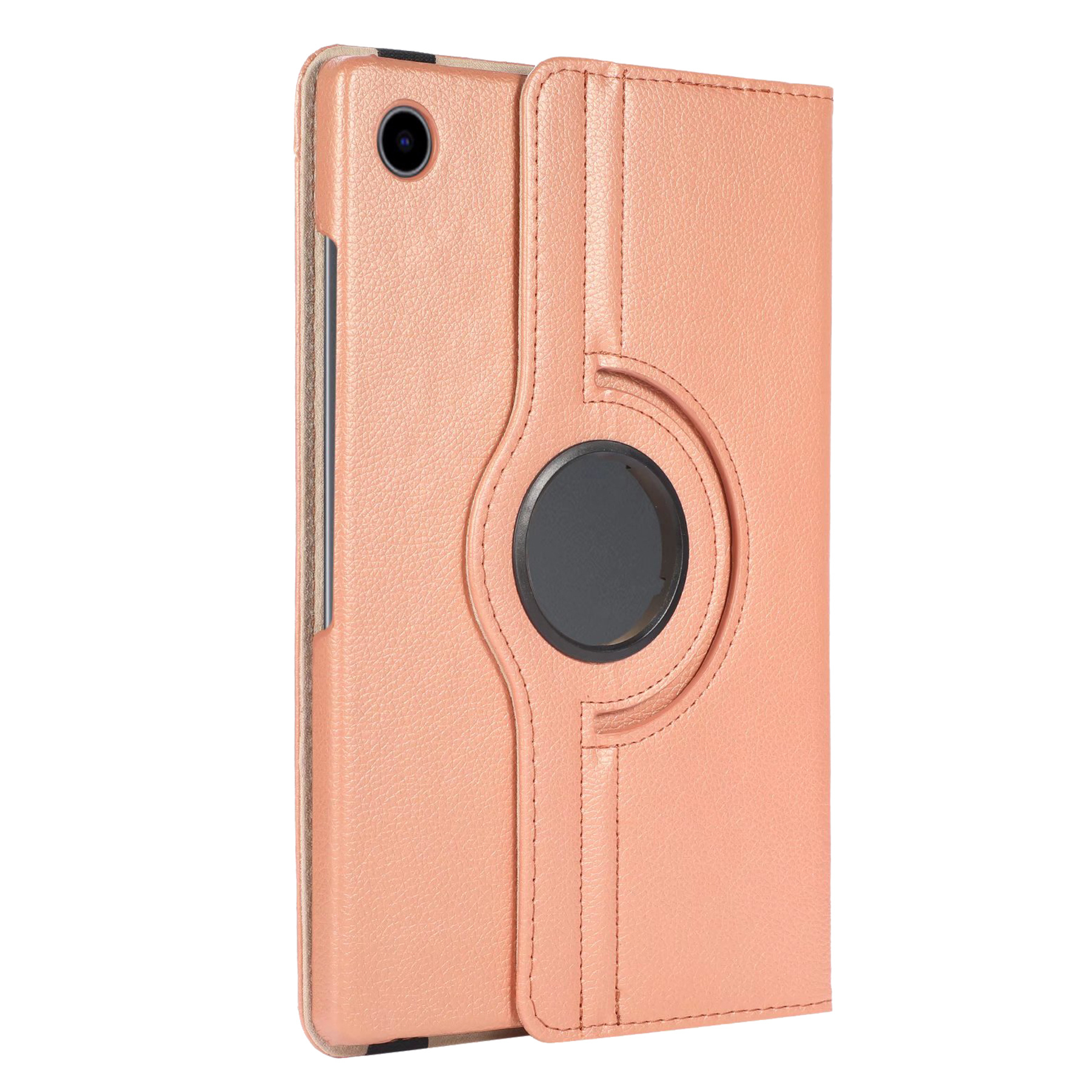 NoXx Hoesje Geschikt voor Samsung Galaxy Tab A8 Hoes Case Hard Cover 360 Draaibaar Hoesje - Rosé goud