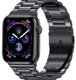 BASEY. Apple Watch Bandje Metaal (42/44/45 mm) - Zwart