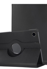 NoXx Hoesje Geschikt voor Samsung Galaxy Tab A8 Hoes Case Hard Cover 360 Draaibaar Hoesje - Zwart