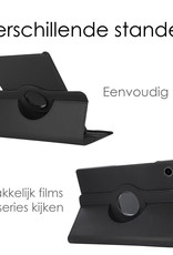 NoXx Hoesje Geschikt voor Samsung Galaxy Tab A8 Hoes Case Hard Cover 360 Draaibaar Hoesje - Zwart