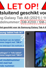 NoXx Hoesje Geschikt voor Samsung Galaxy Tab A8 Hoes Case Hard Cover 360 Draaibaar Hoesje - Zwart