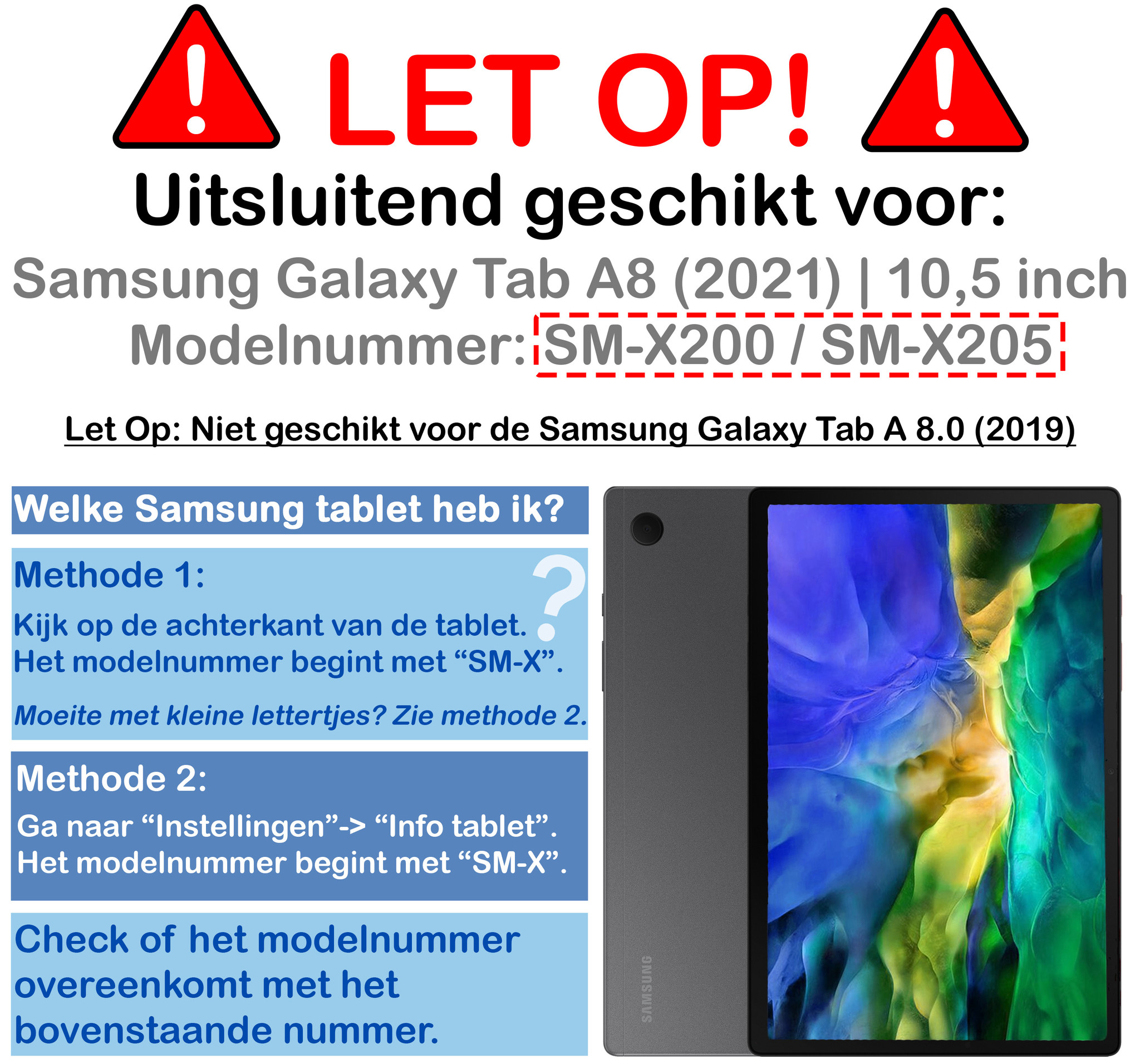NoXx Hoesje Geschikt voor Samsung Galaxy Tab A8 Hoes Case Hard Cover 360 Draaibaar Hoesje - Zwart