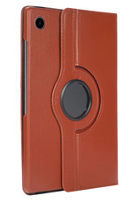 Nomfy Hoes Geschikt voor Samsung Galaxy Tab A8 Hoesje Case Draaibaar 360 graden - Hoesje Geschikt voor Samsung Tab A8 Hoes Draaibaar Hoesje Cover - Bruin