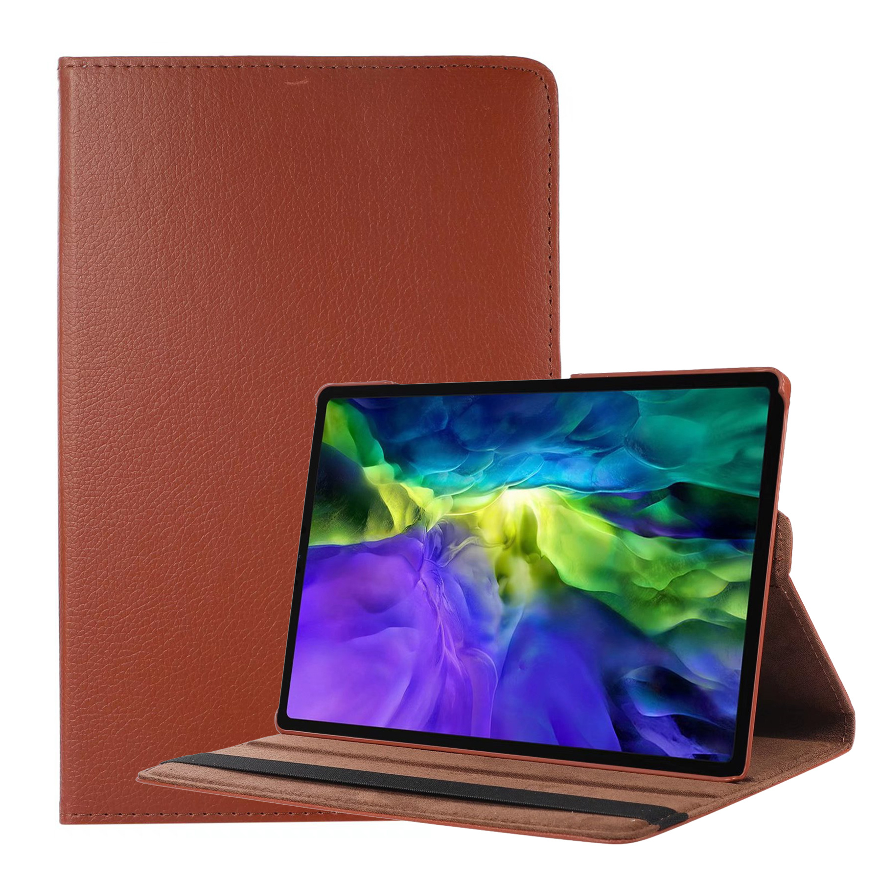 Nomfy Hoes Geschikt voor Samsung Galaxy Tab A8 Hoesje Case Draaibaar 360 graden - Hoesje Geschikt voor Samsung Tab A8 Hoes Draaibaar Hoesje Cover - Bruin