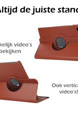Nomfy Hoes Geschikt voor Samsung Galaxy Tab A8 Hoesje Case Draaibaar 360 graden - Hoesje Geschikt voor Samsung Tab A8 Hoes Draaibaar Hoesje Cover - Bruin